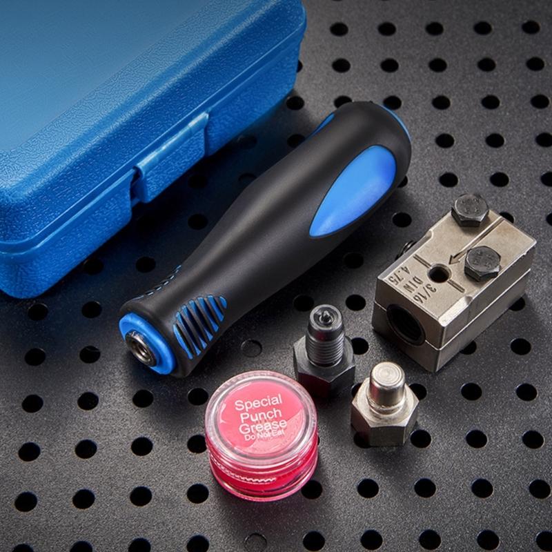 3/16in 4.75mm Manual Tubing Flaring Tool Set Car Brake Line Flaring Device Universal Tube Flare Tool with Storage Box