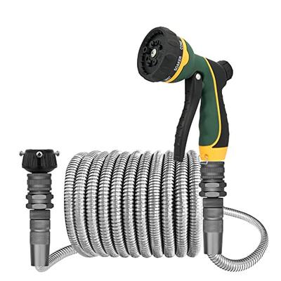 TheFitLife Stainless Steel Hose, Watering Hose, Durable, for Car Washing, Garden, Yard, Outdoor Watering (10m)
