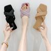 Slippers women's summer outer wear ins tide 2021 new fashion Korean version woven cross flat bottom one word cool slippers