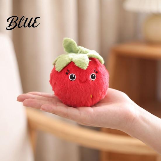 Girls Strawberry Keychain Plush Cartoon Keychain Stuffed Bag Charm Furry Charm Fruit Keyring Pendant for Backpacks Handbags Keys