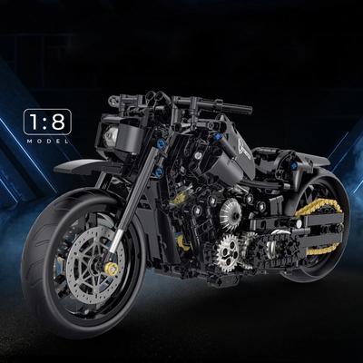 Classic Motorbike Building Blocks 1:8 Model Moto City Racer Bricks Kids Toys Diy Moc Model Kit Bricks Children Toys Technical
