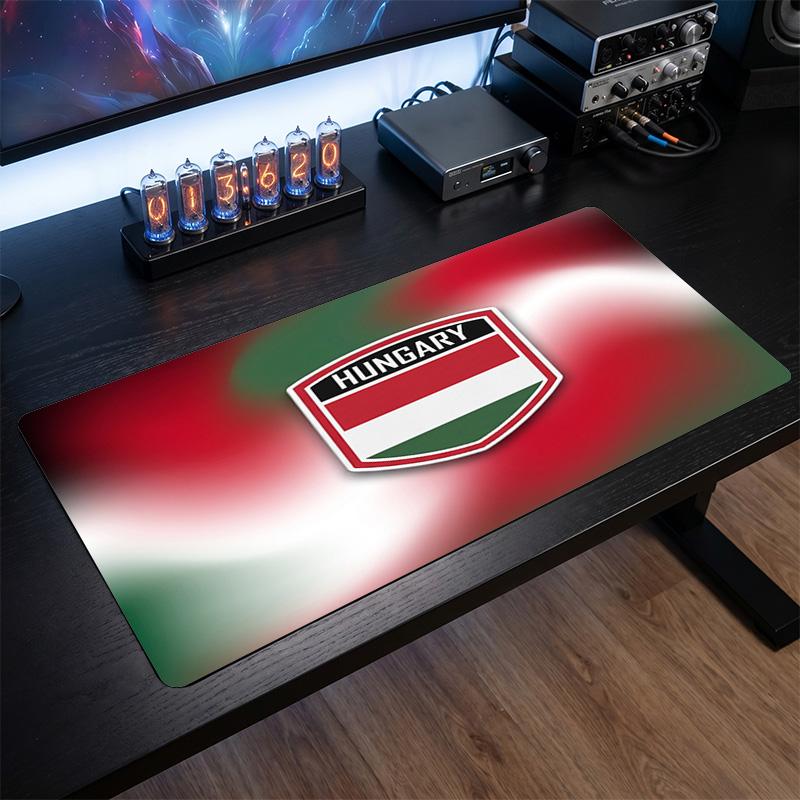 Hungary Football Crest Mouse Pad, Extended Non Slip Rubber Desk Mat for Gaming Office Laptop Fan Gift