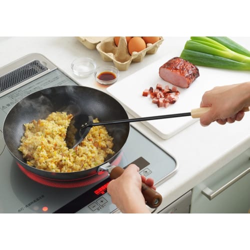 Yoshikawa Turner, Black, 40.7cm, Made In Japan, Cookpal Chinese Spatula, YJ2488