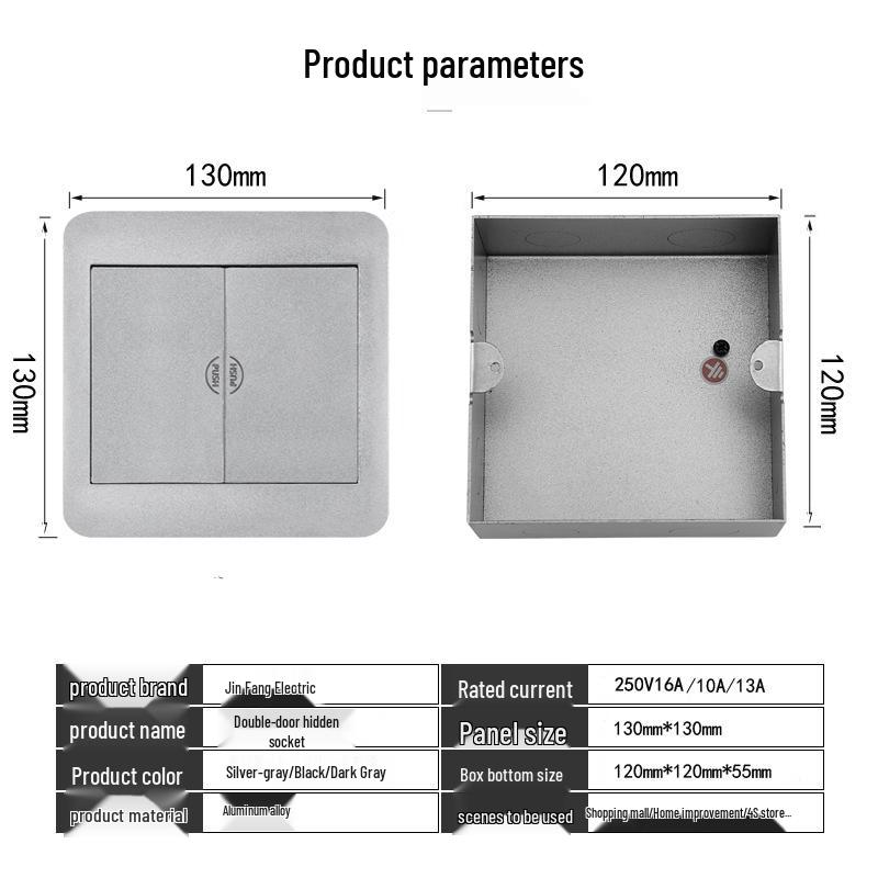 Multifunctional Flip-Open European/German/British Standard Floor Socket
