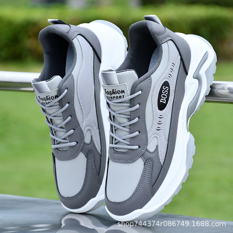 Herbst neue Leder wasserdichte Freizeitschuhe weiche Sohle rutschfeste Laufschuhe Papa Schuhe