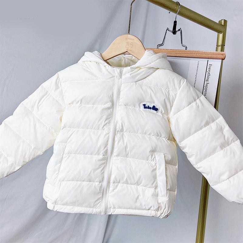Children s Lightweight 90% White Duck Down Hooded Winter Jacket 120cm - 72g Filling