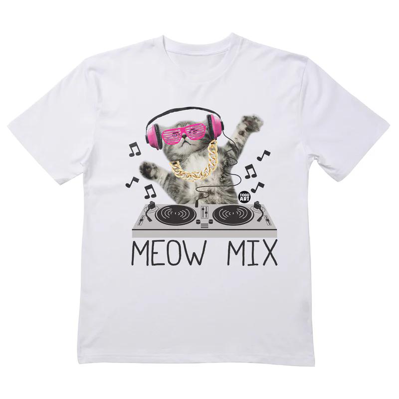

Cute Fun Cat Men s Printed Short Sleeve Summer Casual Versatile Street Atmosphere T-Shirt Cool Breathable Oversized Top S
