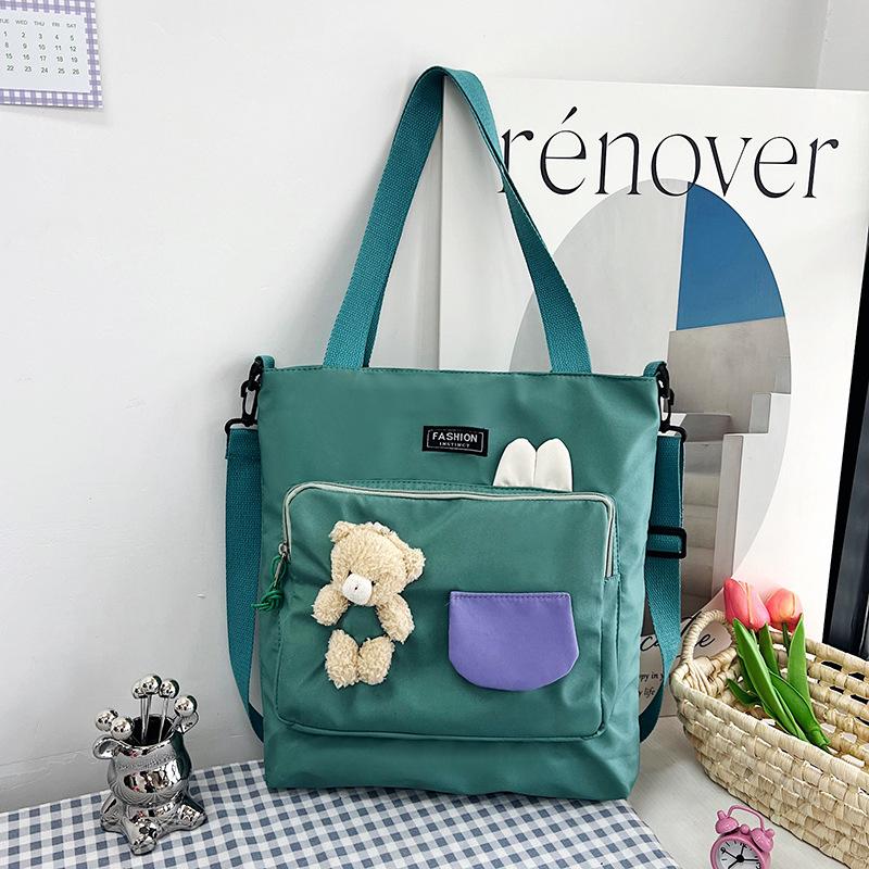 Women's bag new student tutoring bag fashionable contrasting color sweet messenger bag shoulder bag