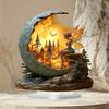 Bohemian Style Acrylic Fairy Ornament with Base Study Bedroom Living Room Waterproof Tabletop Decor