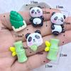 10Pcs New Cute Resin Panda, Bamboo Series Flat Back Fit Phone Deco Parts Embellishments For Hair Bows Accessories