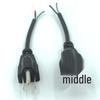 Type C14 to NEMA 5-15R US Standard Three-Pin Female Connector Extension Cord 10A/13A/15A