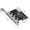 1Pcs Pci Express Pcie Usb 3.0 Hub Adapter 4 Port Usb 3.0 Pci-E Expansion Card 4-Port Usb3.0 Controller Diy Accessories