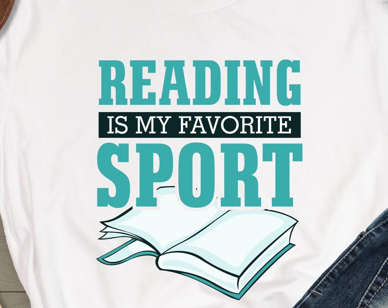 Reading is my favorite Sport, book readers tshirt, book readers shirt, fun tshirt, book readers gift XL