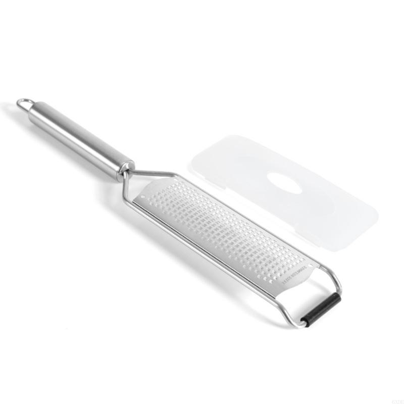 Grater with Tube Handle Stainless Steel Cheese Grater Gingers Garlic Shredders Chocolate Planer Kitchen Tool 6XDE