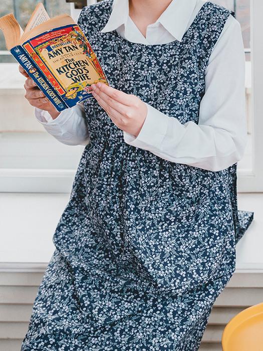 sosomoso Cotton Team One-Piece Apron - Navy Navy