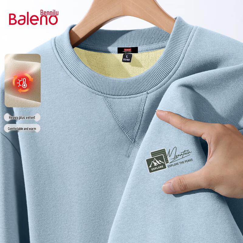 Baleno Men's Winter Fleece-Lined Graphic Sweatshirt