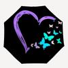 1pc Heart Butterflies Automatic Folding Umbrella - Compact 8-Rib Design, Durable Plastic & Iron, Lightweight for Outdoor Daily Use151
