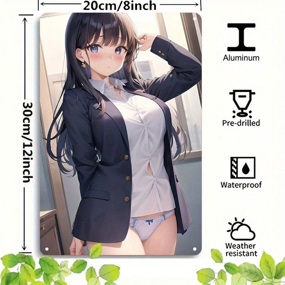 Tin Metal Plate Wall Art Decor 20x30cm