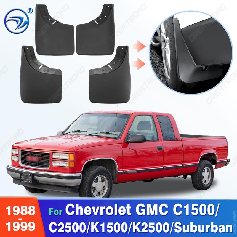 For Chevrolet GMC C1500/C2500/K1500/K2500 1988-1998 Suburban 1992-1999 Fender Mudflaps Splash Guards  Mudguards Mud Flaps 1988-1999