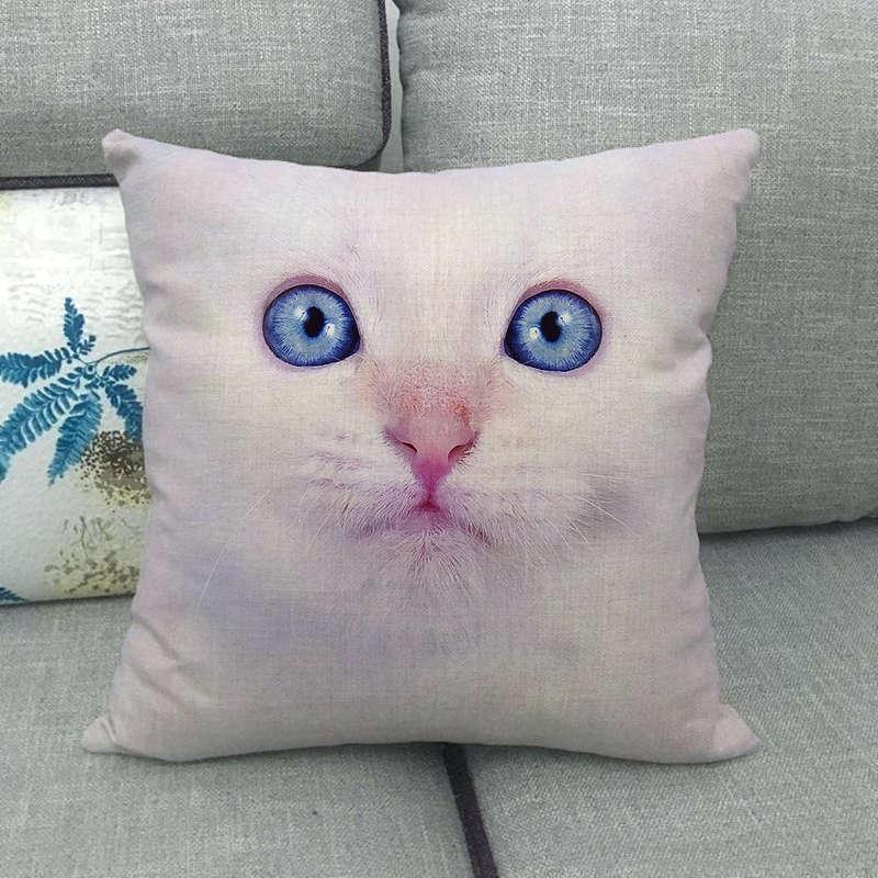936 Linen Pillowcase with Animal Head Design