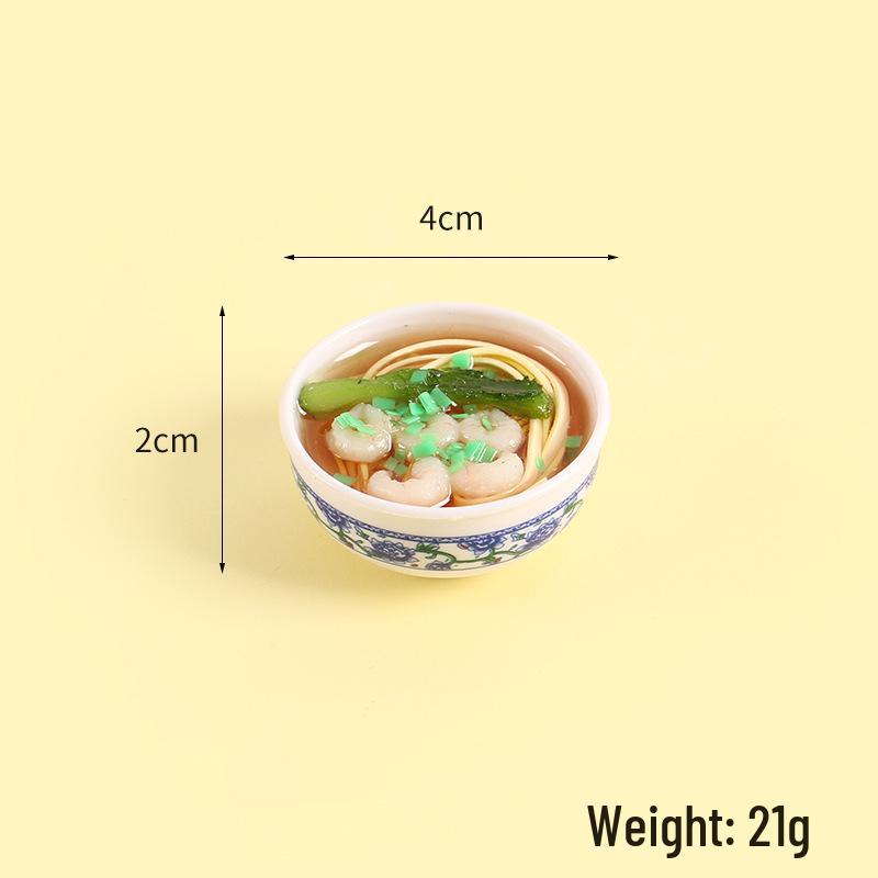 

Blue and White Porcelain Miniature Noodle Bowl Toy Model style