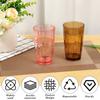 6 Pezzi Bicchiere Indistruttibile 310/490ML Impilabile in Acrilico Tazza per Acqua Riutilizzabile per Succo di Frutta Birra Champagne per Casa
