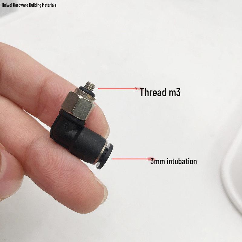Pneumatic Mini Push-in Connector Set: PC4/6-M5, POC3-M5/4-M6, PL4-M3 Elbow