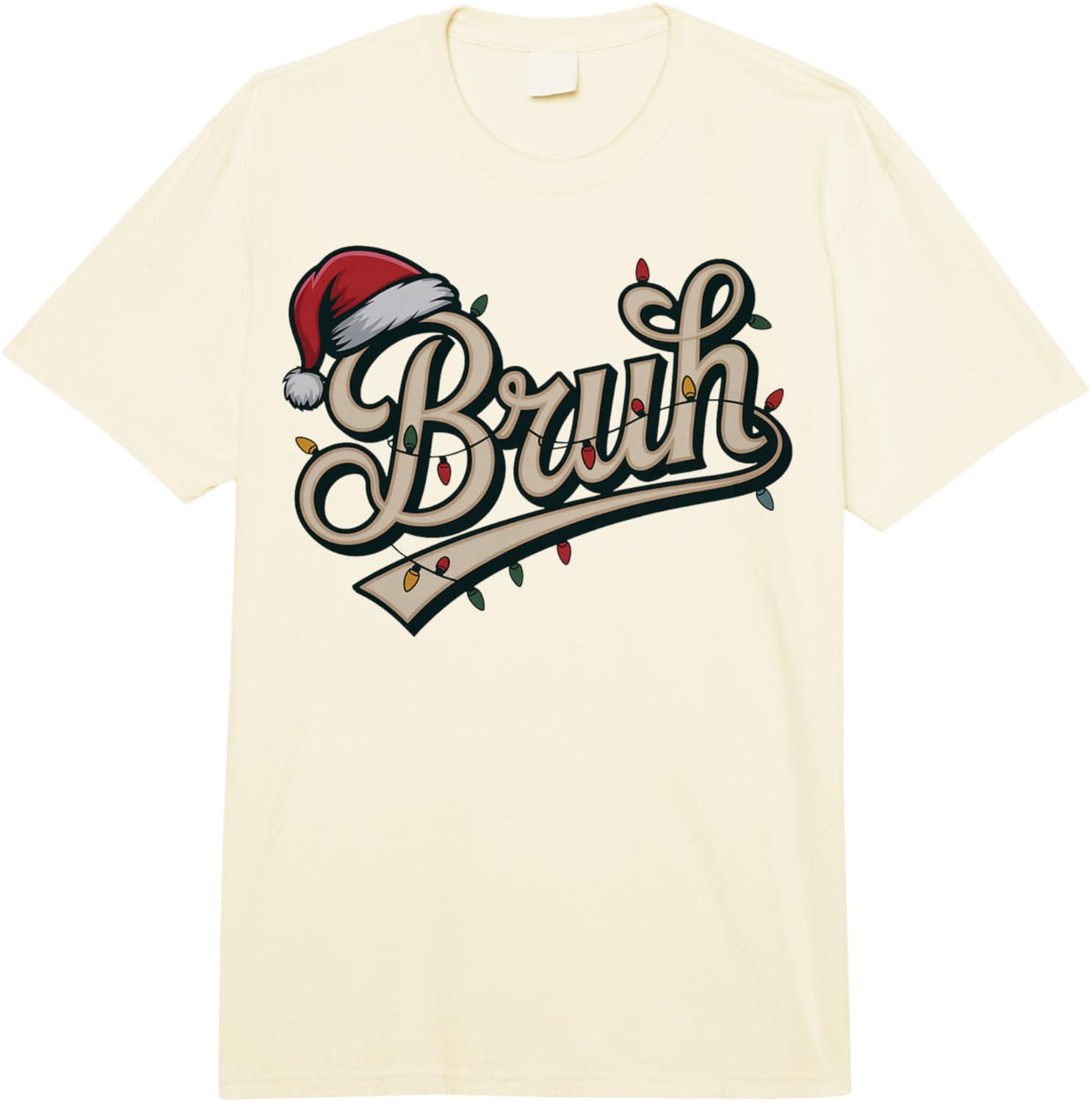 New Arrival Bruh Xmas Meme Retro School Saying Bruh Comfort Colors Adult Heavyweight Unisex Fashion Loose Cotton T-Shirt S