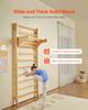 Swedish Ladder Wall Gym, 10-Level Solid Wood Indoor Jungle Gym, 220lbs Loading Indoor Playground Climbing Ladder for Kid Adults, Gymnastic Stall Bars