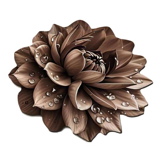 Diatomaceous Earth Floor Mat 3D Realistic Floral Design Non-Slip Absorbent Bath Mat Quick-Drying Soft