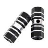 2PCs Set Bicycle Aluminum Alloy Hexagonal Column Axle Foot Pegs Non Slip Grooves (Black)
