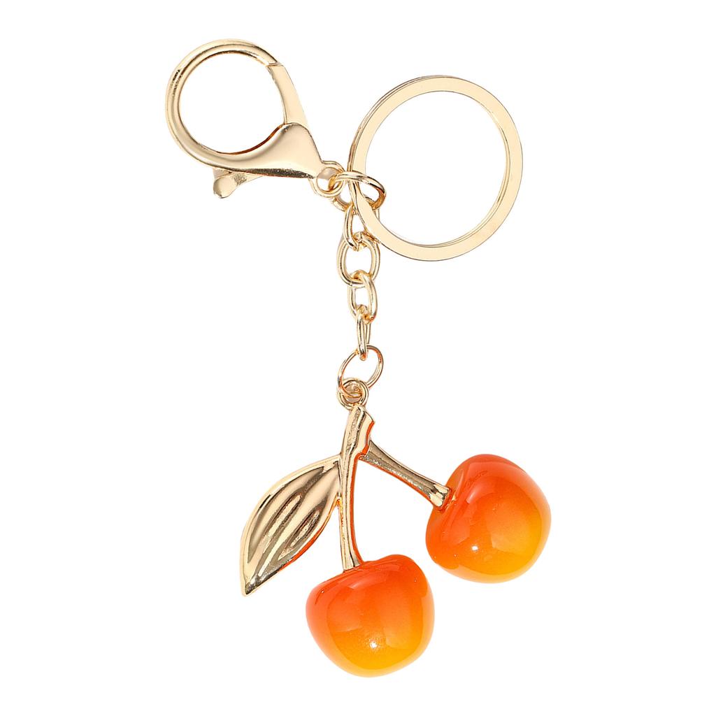 מחזיק מפתחות דובדבנים תליון קסם שרף מקסים וחזק לתיקים ומכונית אביזר אופנתי לתלבושות של קובעי טרנדים