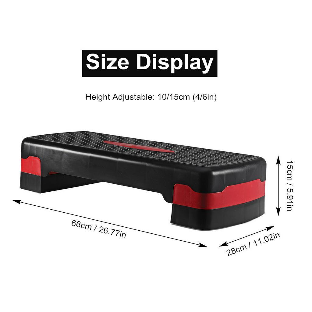 

4/6 дюймов Регулируемый Фитнес Аэробический Степ Нескользящий Кардио Йога Педаль Степпер Тренажерный Зал Тренировка Упражнения Фитнес Аэробический Степ Оборудование 100 кг красный
