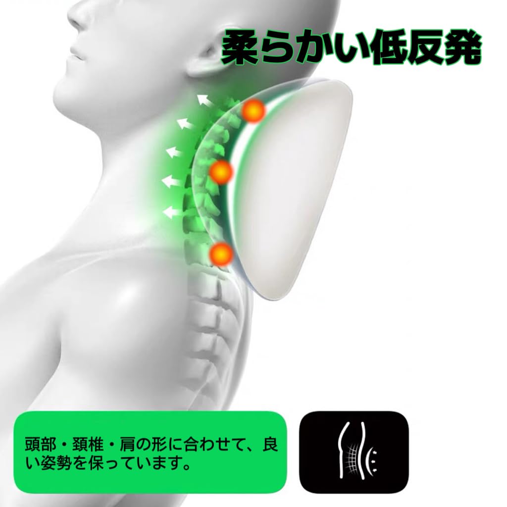 Vtesey Car Headrest, Neck Pad, Memory Foam Neck Pillow, Car Pillow, Neck Cushion, SGS/100D