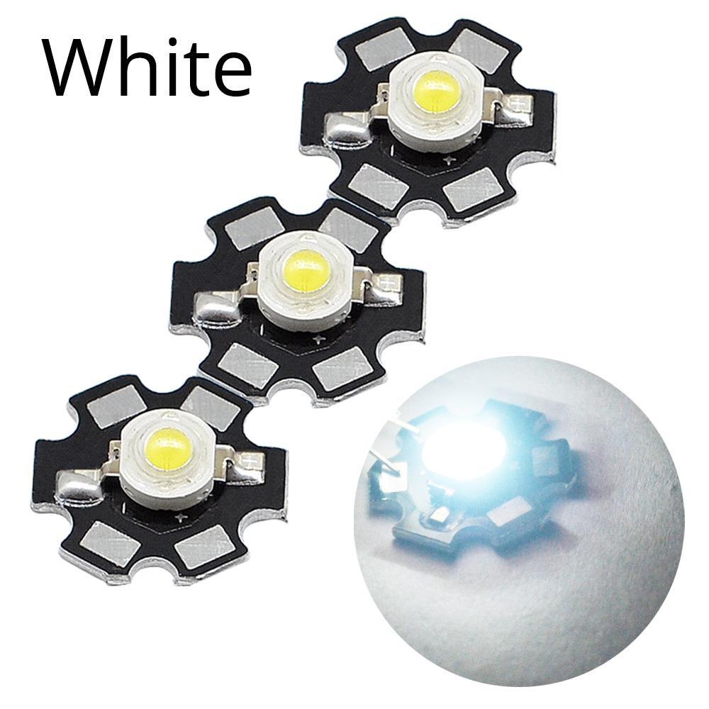 

10 шт. 1 Вт высокомощный светодиодный белый красный зеленый теплый белый чип бусины 1 Вт лампочка чип для DIY света с 20 мм Star Platine радиатор белый