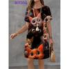 Fashion Loose Short Sleeve Dress Casual Versatile Casual Dresses