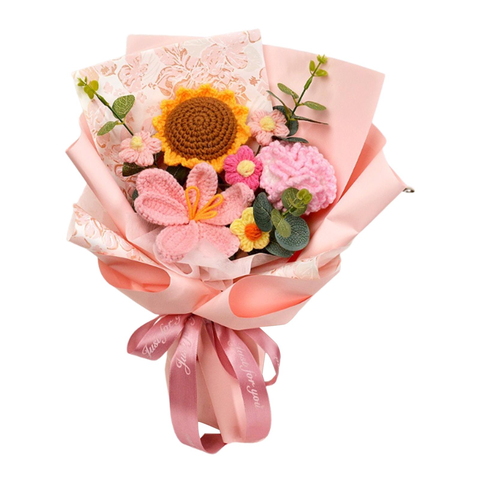 Crochet the bouquet of flowers Mother s Day gift for Teacher Day Valentine s Day