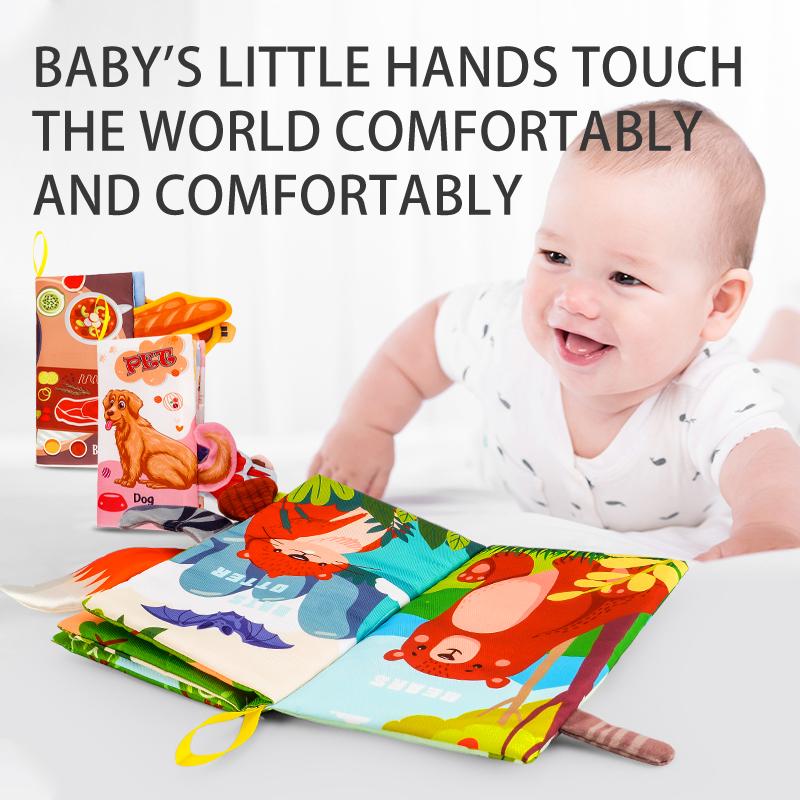 1PC Newborn 0-6 Months Baby Book Touch and Feel Soft Book Kids Toys PuzzleMontessori Toys