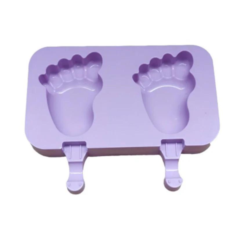 

Сделай сам Милая форма для эскимо со 100 деревянными палочками Многоразовая силиконовая форма для мороженого для детского эскимо Кухонные аксессуары