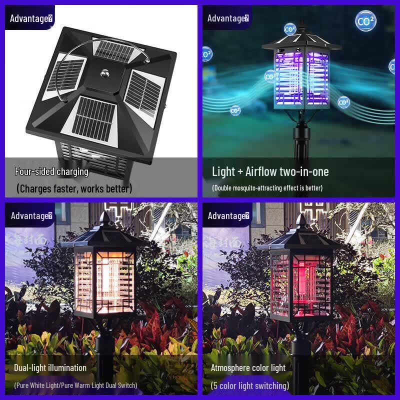 Mosquito Doctor Outdoor Solar Electric Mosquito Killer Lamp