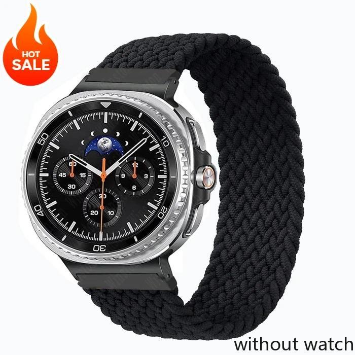 Elastic Braided Solo Strap for Samsung Galaxy Watch 8/8 Classic 40mm 44mm 46mm Nylon Band for Galaxy Watch Ultra(2025) 47mm Brac