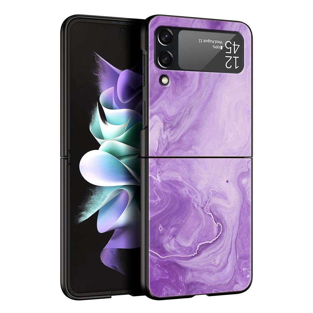 infinity on Purple Phone Case for Samsung Galaxy Z Flip 3 4 5 Folding Shell For Samsung Z Flip3 Flip4 Hard Fundas Bumper Cover