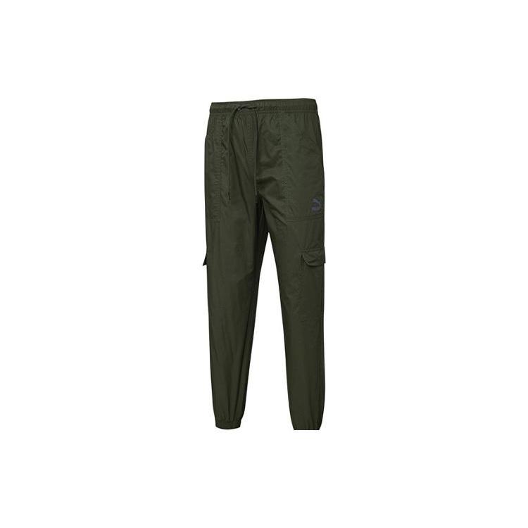 PUMA Logo Classics Cargo Pants Green Men s 536307-84 M