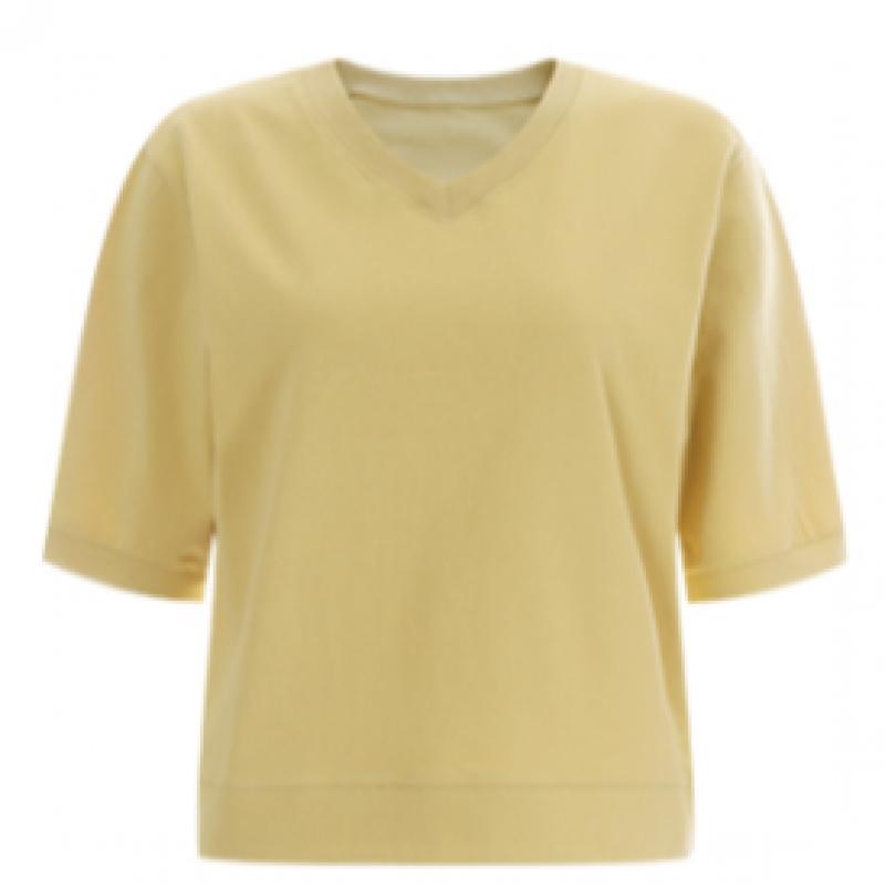 Shop Women V Neck 100 CoTTon Loose FiT ShorT sleeVe T shirT Purple Dai Wsh