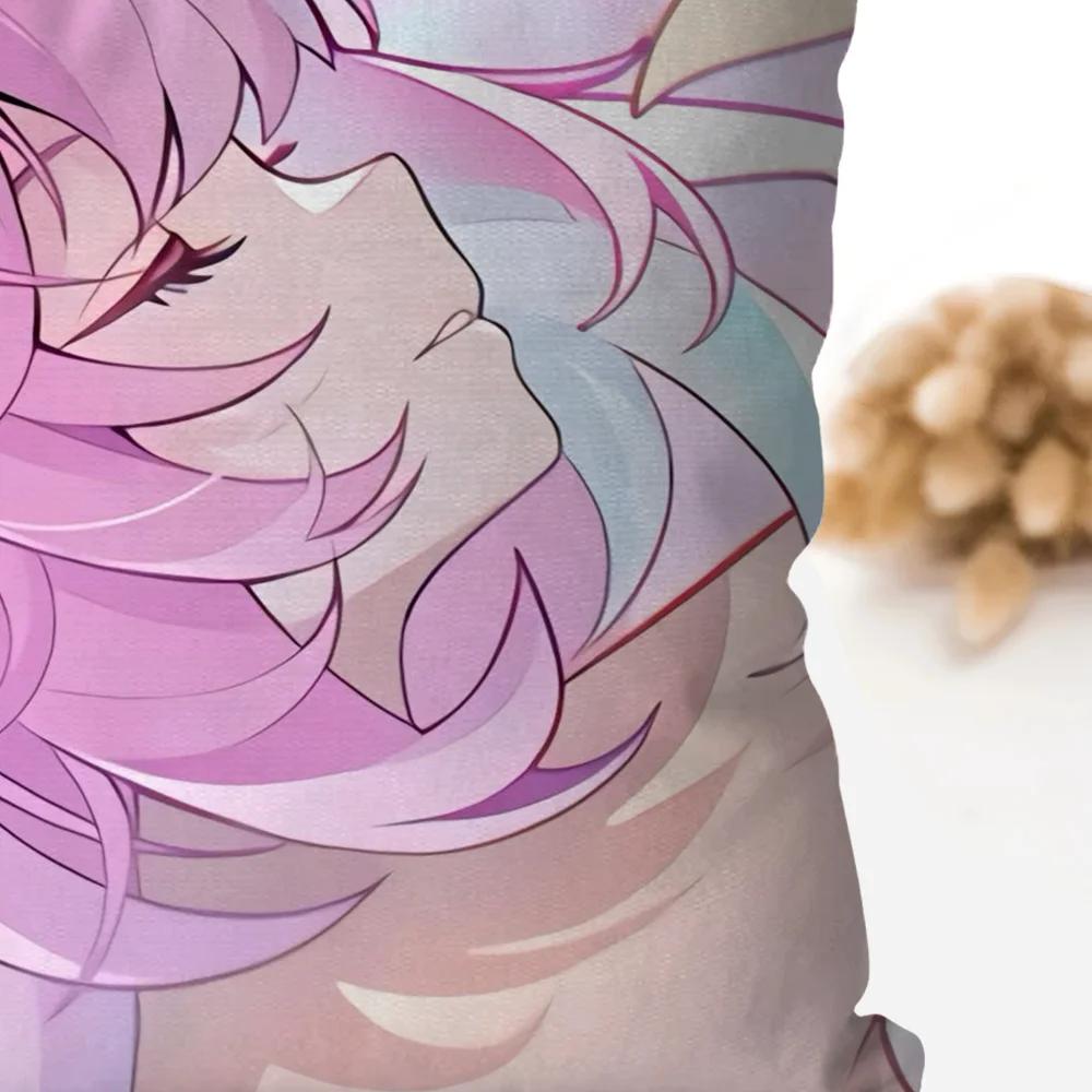 1pc Elysia Animation H-Honkai I-Impact 3 Pillow Case Square Pillow Bedroom SofaLeisureComfortCarLivingRoom Home Decoration 40X40
