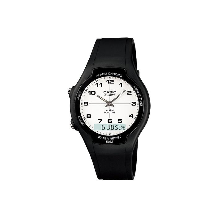 

CASIO Men Standard Series White Watch AW-90H-7B AW-90H-7B Black Strap