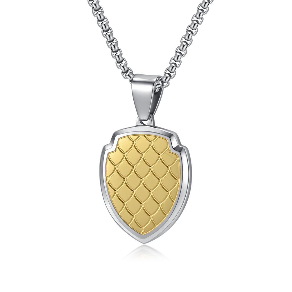 Men s Necklace Trendy Brand Versatile Cool Handsome Premium Photo Frame Pendant Men s Trendy Hip Hop Retro Pendant 60CM