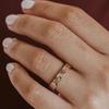 Baguette Cubic Zirconia Full Eternity Vielsesring: Forlovelsesring belagt med gult gull: Minimalistisk brudesmykke gave til kvinner