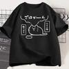 Japanese Style Cat Printed T Shirts for Women Short Sleeve Tshirt Causal Trendy Loose T-shirt Women Clothes
