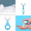 Adorable U-shaped Kids Toothbrush Made From Food Grade Silicone For Easy Use